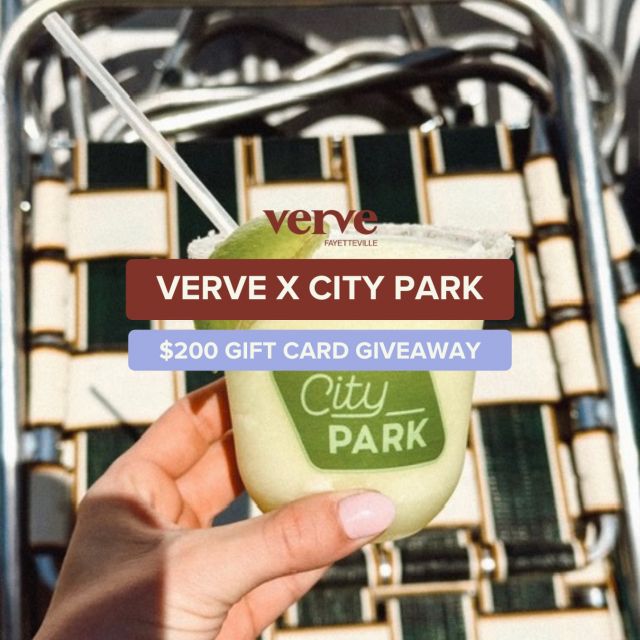CITY PARK GIVEAWAY 🌮✨

you’ll want this one

enter to win a $200 City Park gift card:
• follow @vervefayetteville
• like this post
• tag your crew (1 comment = 1 entry)
• get verified through the link in our bio (required to win)

winner announced 6/26 at 4pm

texting your ex < entering this giveaway